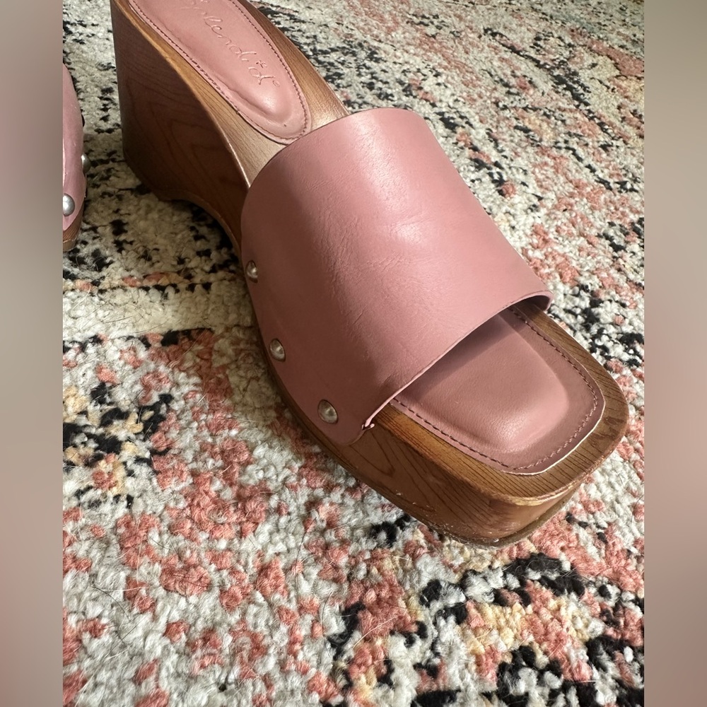 Splendid Brexlee square toe Platform Clogs 9.5 - image 9